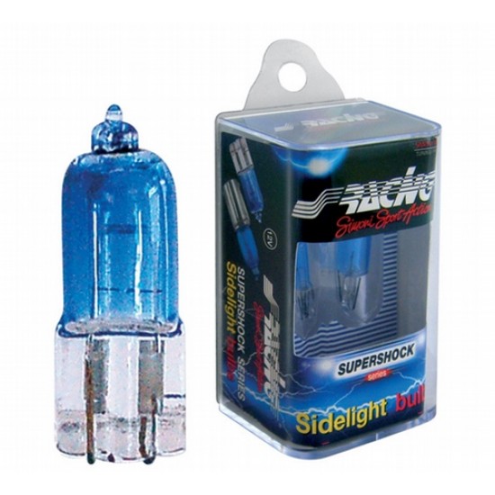 KIT 2 LAMPADE T10 ALOGENA SUPER SHOCK LUCE SUPER BIANCA