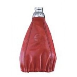 CUFFIA CAMBIO IN PELLE CUBICATA ROSSA