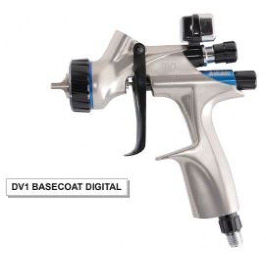 AEROGRAFO A CADUTA DV1 SILVER PER BASE UG. 1,3 C/MAN. DIGITALE S/TAZZA