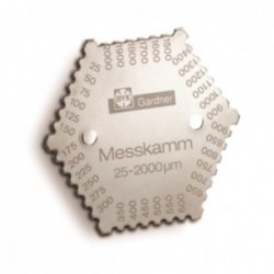 SPESSIMETRO ESAGONALE IN ACCIAIO WET COMB GAUGE PER FILM UMIDO 25-2000 MY