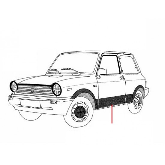 MODANATURA PORTA DX AUTOBIANCHI A112 U.T.