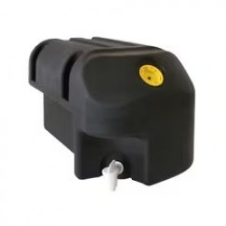 SERBATOIO ACQUA C/PORTASAPONE IN PLASTICA PP NERO LT.25