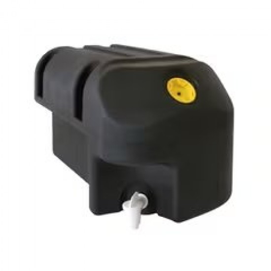 SERBATOIO ACQUA C/PORTASAPONE IN PLASTICA PP NERO LT.25