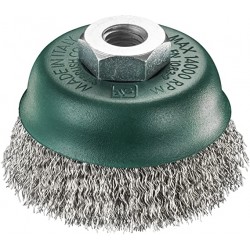 SPAZZOLA ACCIAIO A TAZZA FILO ONDULATO ATT. FLEX M14 D.80 MM. - (T80) SPAZZOLA ACCIAIO A TAZZA FILO ONDULATO ATT. FLEX M14 D.80 MM. - (T80)