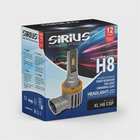LAMPADE LED SIRIUS H8/H9/H11/H16 12V 6000K