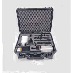 KIT 2 AEROGRAFI CARBONIO UG. TRASP.1,3 BASE 1,3  C/LAMPADA IN VALIGIA * PROMO *